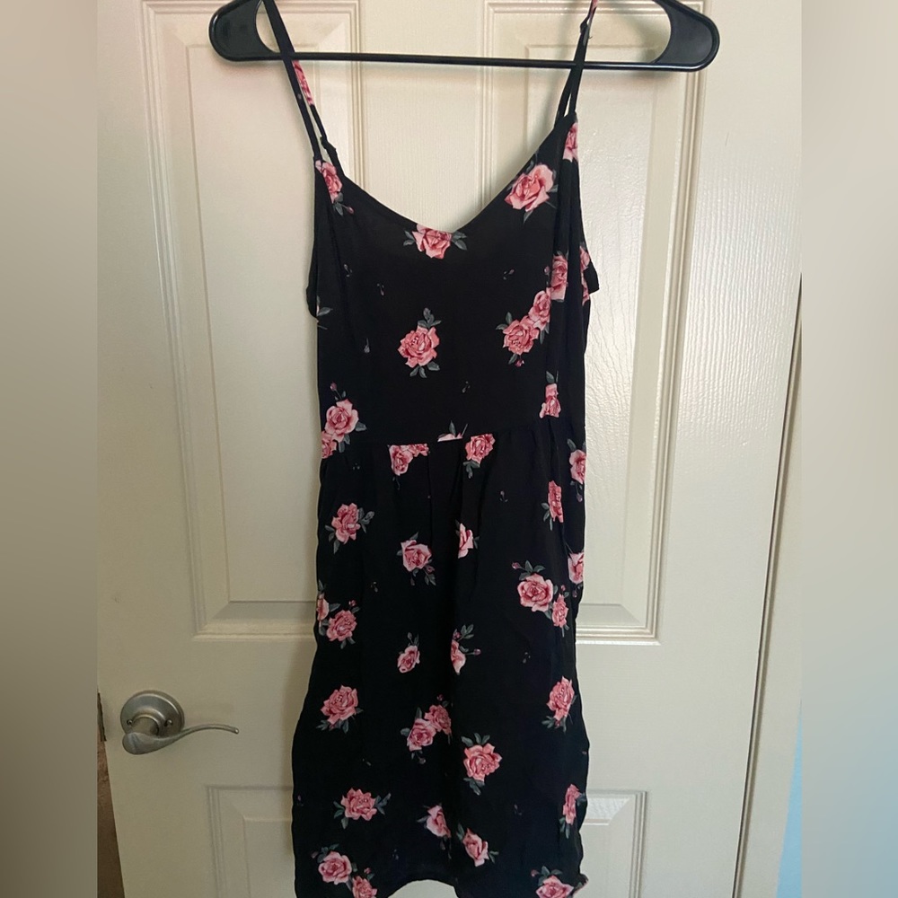 Rose print dress